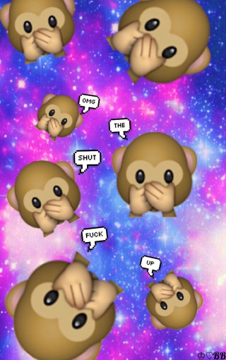Monkey speech bubble galaxy background - alex petruk ape free wallpaper