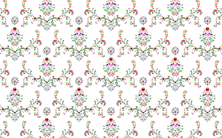 White background colorful flower leaf - a cross stitch free wallpaper