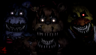 Creepy stuffed animals glowing eyes - ultra realistic face free wallpaper