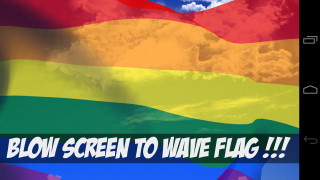 Rainbow flag blow screen wave - screen free wallpaper