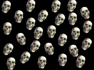 Skulls different sizes shapes bunch - damien hirst free wallpaper