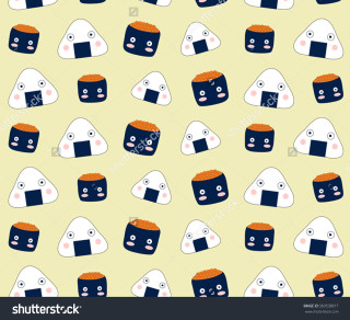 Sushi pattern repeating texture delicious - anne rigney free wallpaper