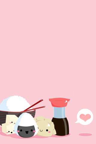Pink sushi chopsticks soy alice - a minimalist painting free wallpaper