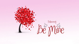 Tree hearts pink background be - the shape of a heart free wallpaper