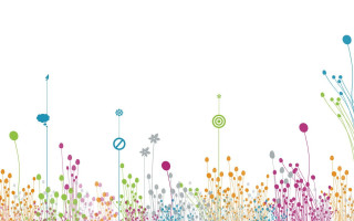 Colorful floral background white border 2 - floral free wallpaper