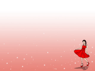 Woman red dress dancing pink - a red dress free wallpaper for desktop