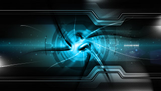 Futuristic abstract background blue black - beeple free wallpaper
