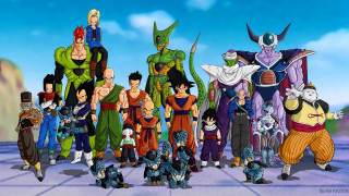 Cartoon characters blue sky clouds - a group of cartoon characters free wallpaper