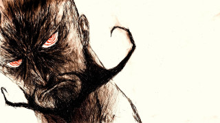 Demon red eyes black tail - red eye free wallpaper