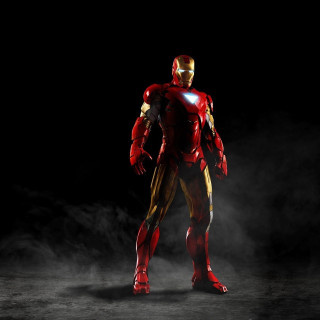 Man red suit dark smoke - bronze free wallpaper
