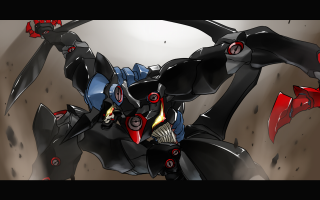 Robot red eye black body - arm free wallpaper