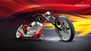 Red black motorcycle red yellow - swirl free wallpaper