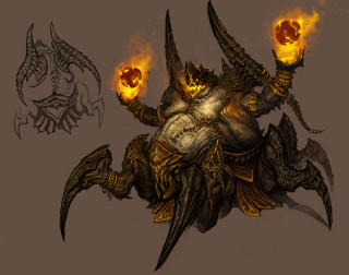 Demonic creature flames back demon - demonic free wallpaper