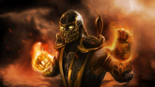 Man costume fireball demon face - a fire ball free wallpaper
