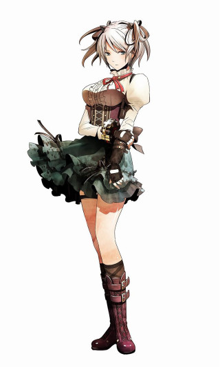 Woman short skirt boots hat - official free wallpaper
