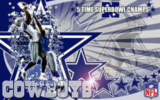Football player jumping stars cowboys - a football free wallpaper