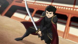 Man black red outfit sword - ufotable free wallpaper