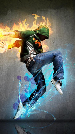 Man green jacket fire water - his foot free wallpaper