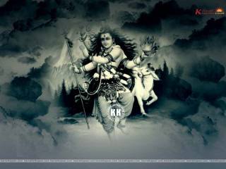 Man riding horse with demons - a painting of a man riding free wallpaper