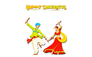 Happy navrhangi dancing couple vibrant - vibrant colour free wallpaper