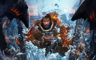 Man gun futuristic ice crystals - aleksi briclot free wallpaper