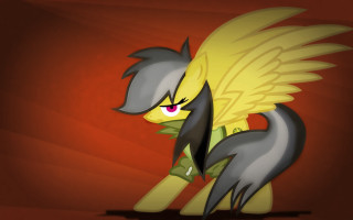 Cartoon pony wings red background - pop surrealism free wallpaper