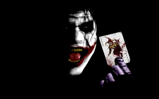 Man holding card bloody face - sinister free wallpaper