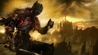 Man knight costume sword city - a giant demon free wallpaper