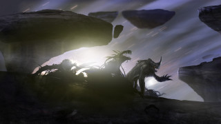 Man mountain monster cave light - chris cold free wallpaper
