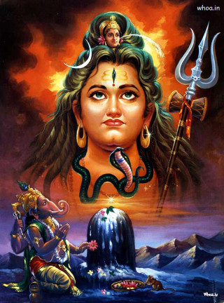 Woman snake head painting artwork 2 - a painting of a woman free wallpaper