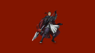 Man black suit sword red - a black suit holding free wallpaper