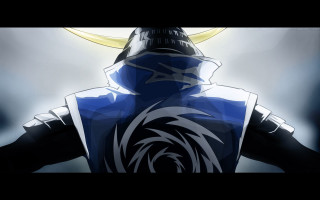 Man blue white yellow halo - outfit free wallpaper