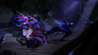 Animated characters dark room purple - league of legends concept art free wallpaper