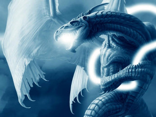 Dragon glowing mouth wings circle - dragon art free wallpaper