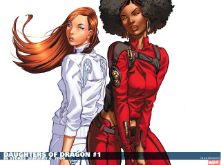 Two women red outfits long - two woman free wallpaper