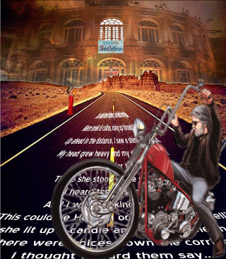 Man motorcycle road words ride - a motorcycle free wallpaper