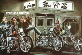 Bikers in front of building - bill ward free wallpaper