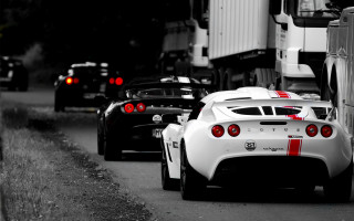 Cars driving road truck tractor - the rear end of the car free wallpaper