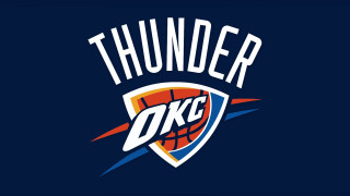 Thunder logo blue background basketball - vector art free wallpaper