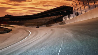Car driving road building sunset - a road next free wallpaper