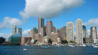 City skyline boats water clouds - a body of water in front free wallpaper