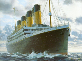 Large ship ocean cloudy sky 3 - carl walter liner free wallpaper