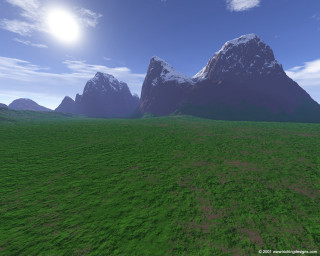 Large field mountain background bright - a large field free wallpaper