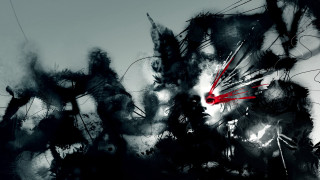 Black white clock red hands - photo of a clock free wallpaper