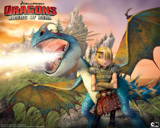Cartoon character child dragon mouth - its tooth free wallpaper