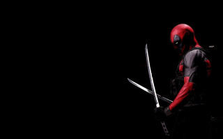 Deadpool character swords black background 2 - marvel comic free wallpaper