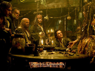 Pirates carriben movie characters table - candle free wallpaper