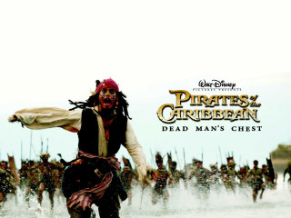 Pirate running water crowd scene - a pirate free wallpaper
