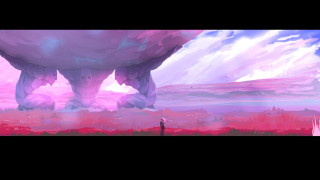 Man field iceberg sky background - anton fadeev free wallpaper