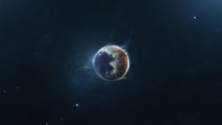 Planet dark sky stars bright - a picture of a planet free wallpaper